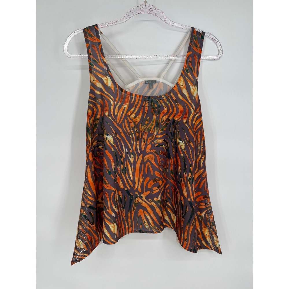 Charlotte Russe Tank Top Animal‎ Print Sleeveless Casual Blouse Large